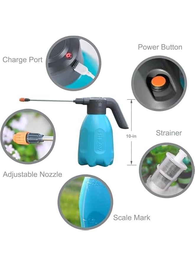 Electric Spray Bottle, 2L Watering Can for Indoor/Outdoor Plants, Automatic Plant Mister Rechargeable Battery Powered Sprayer with Adjustable Spout for Gardening,Fertilizing,Cleaning - Image 2