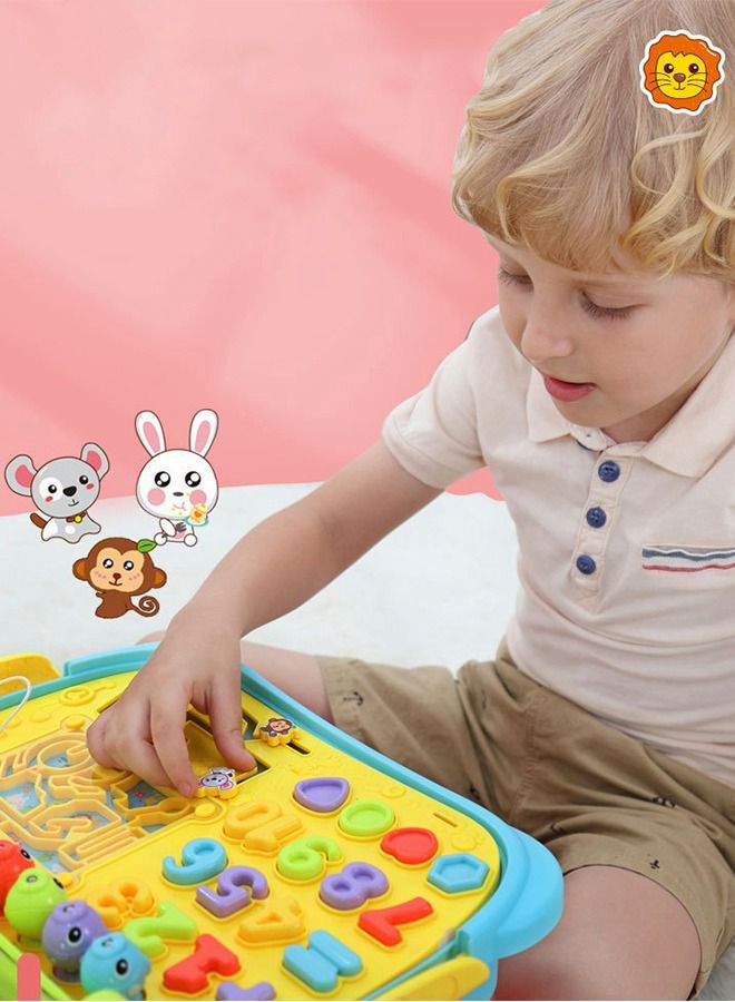 GROIC Children's Multi-function Study Table, Learning Drawing And Writing Board, Fishing Game, Maze Flying Chess Toys Educational Science Education  - Image 3