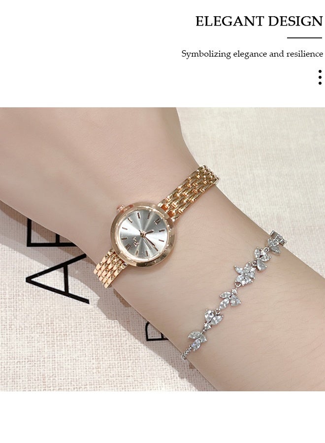 DUNISO Women's Watch ,Analog Shiny Quartz Diamond Shining Bling Wrist Watch ,Elegant Women's Style Pointer-style Vintage Exquisite Watch,Stylish Stainless Steel Watch for Women Girls Birthday - Image 4