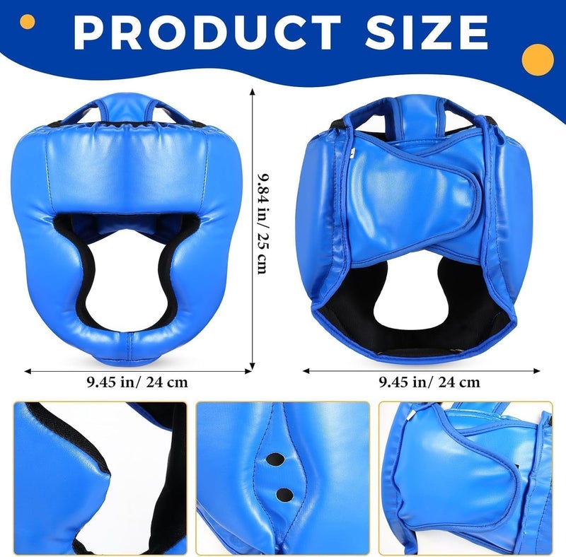 NEELABIL Gulf user preference oriented build Kickboxing Head Guard for Adults & Kids, MMA Sparring Helmet(blue) | Soft Comfortable Padding, Durable Wear-Resistant Boxing Headgear - خوذة ملاكمة للكبار والصغار Global sizing options - Image 4