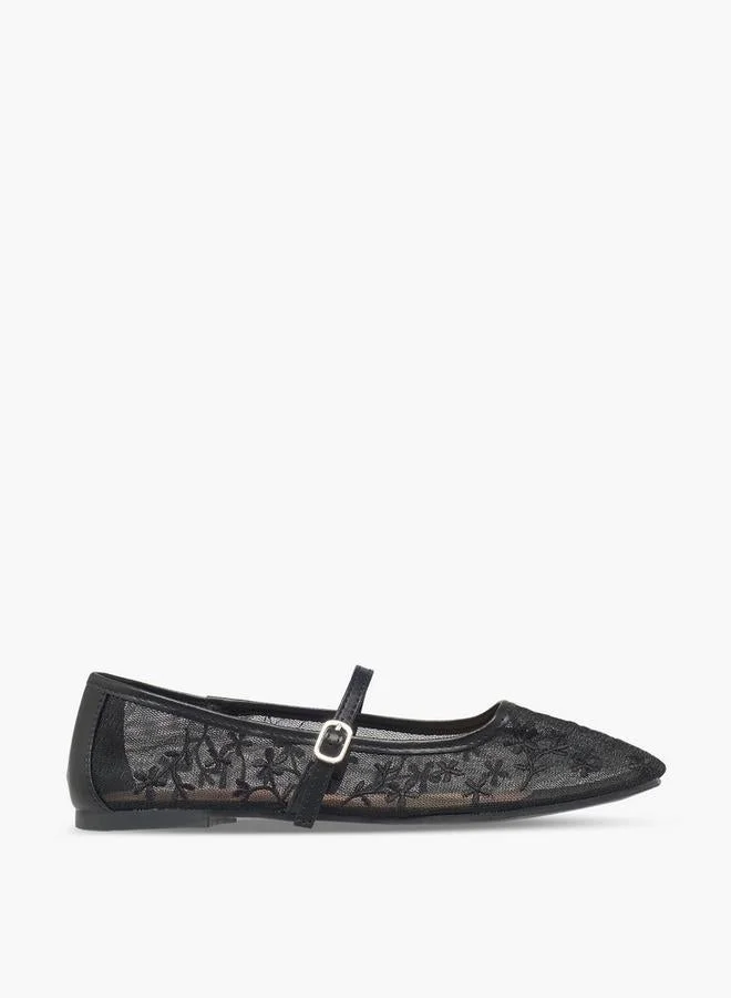 سيليست Women Floral Embroidered Mary Jane Shoes
