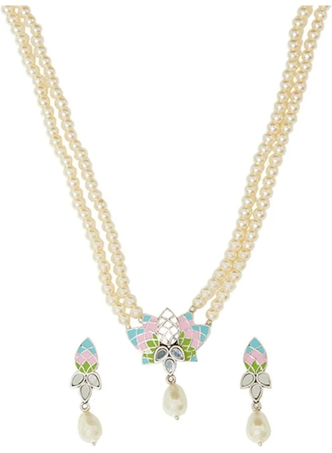 VOYLLA VOYLLA Victorian Style Teardrop Faux Toned Jewellery Set, Onesize, Brass, No Gemstone