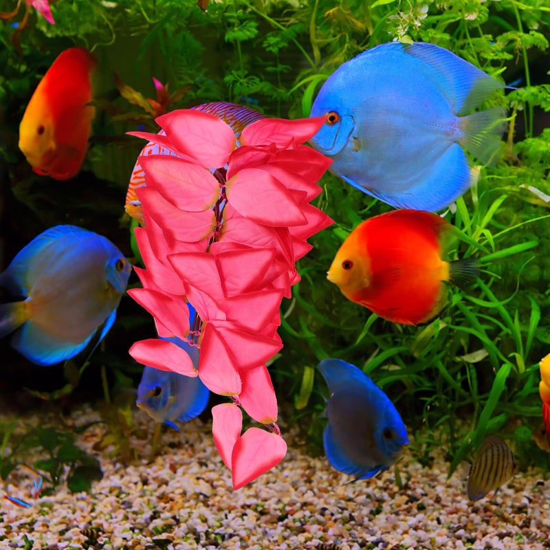 Artificial Plastic Vine Plants for Reptile Terrarium Aquarium Decoration Green - Image 4