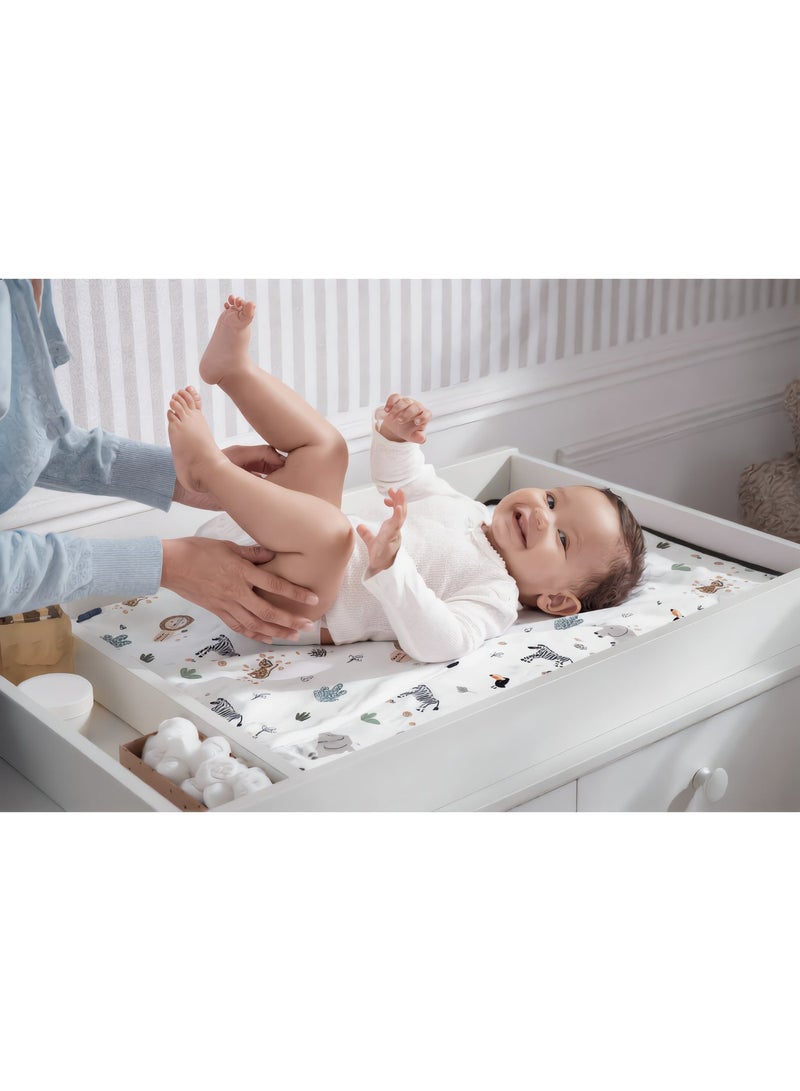 Hummingbird Premium Waterproof Baby Changing Mat – Soft Portable Diaper Changing Pad with Easy-Clean Surface for Newborn & Toddler, Zoo Design - Image 2