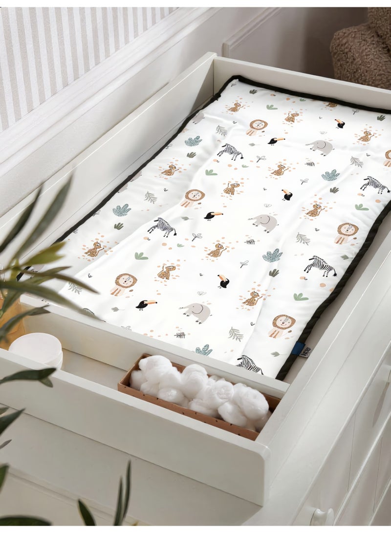 Hummingbird Premium Waterproof Baby Changing Mat – Soft Portable Diaper Changing Pad with Easy-Clean Surface for Newborn & Toddler, Zoo Design - Image 3