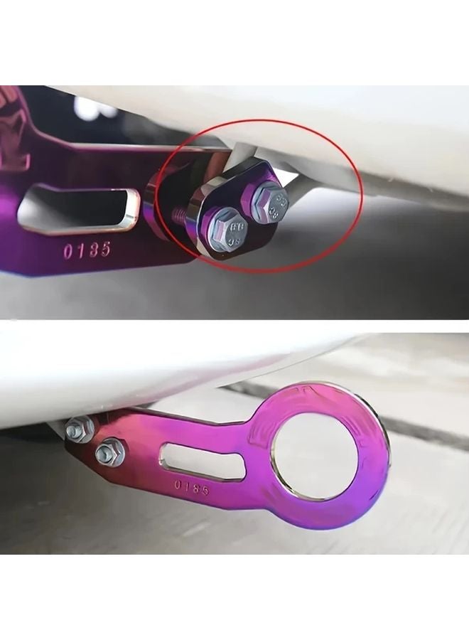 Silvery Aluminum Alloy Rear Towing Hook For JDM Racing Car Modified Trailer - Image 5