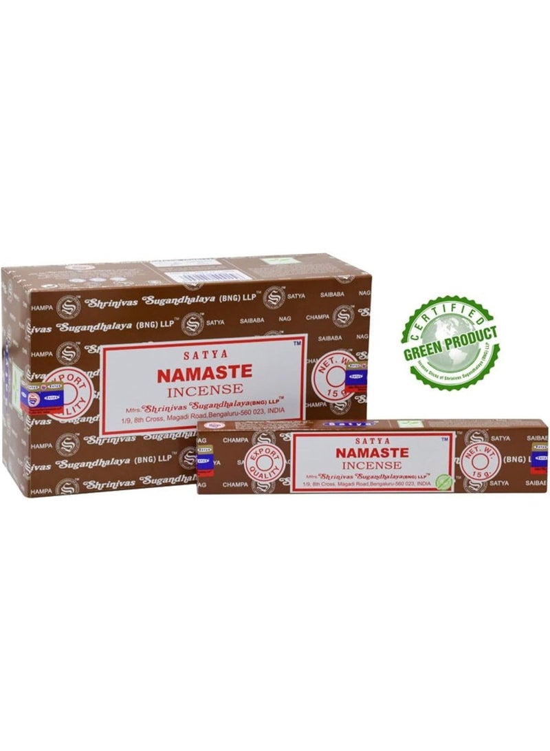 Satya Namaste Aromatic Incense Sticks – Natural Indian Agarbatti for Spiritual Healing, Meditation, Aromatherapy & Peaceful Home Ambience - Image 1