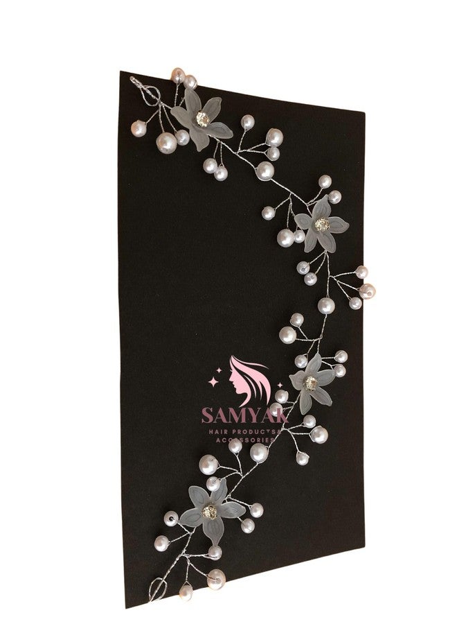 Samyak Pearl Hair Accessories For Women & Girls, Stylish For Wedding Party Juda Bun Fashion Hair Pins Brooch For Bridal Hair Decoration Accessory (Style 1, 1) - Image 4