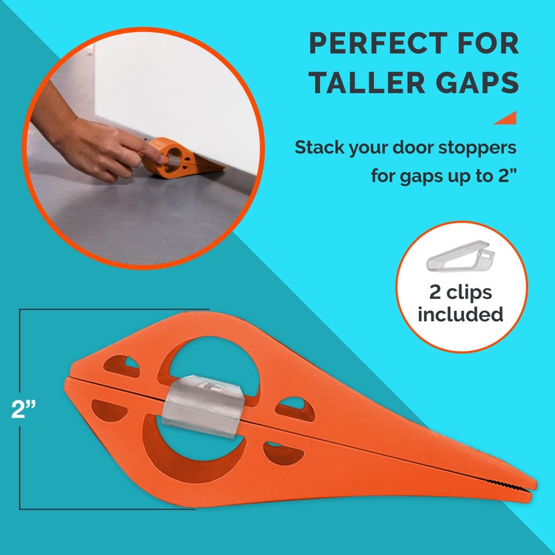 Wundermax مكابح أبواب وندرماكس المطاطية لأسفل الباب - عبوة من 3 قطع من الإسفنج المطاطي للسجاد، الخشب الصلب، الخرسانة، والبلاط - ملحقات تحسين المنزل - رمادي - Image 4