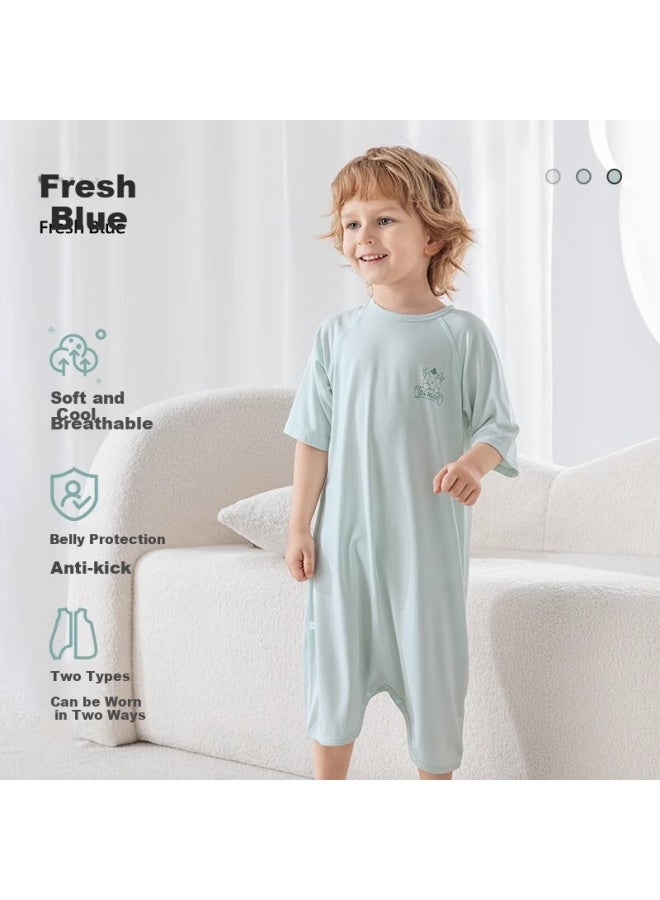 Beptides Beipes Children's Pajamas Summer Silk Robe Newborn Home Wear Anti-kick Quilt Artifact Baby Nightgown - Image 1