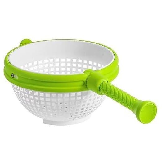 Green Scapper New Vegetable Drain Basket Spinner with Collapsidne Handle 360 Rotary Drain Rack Kitchen Cleaning Basket - Image 1