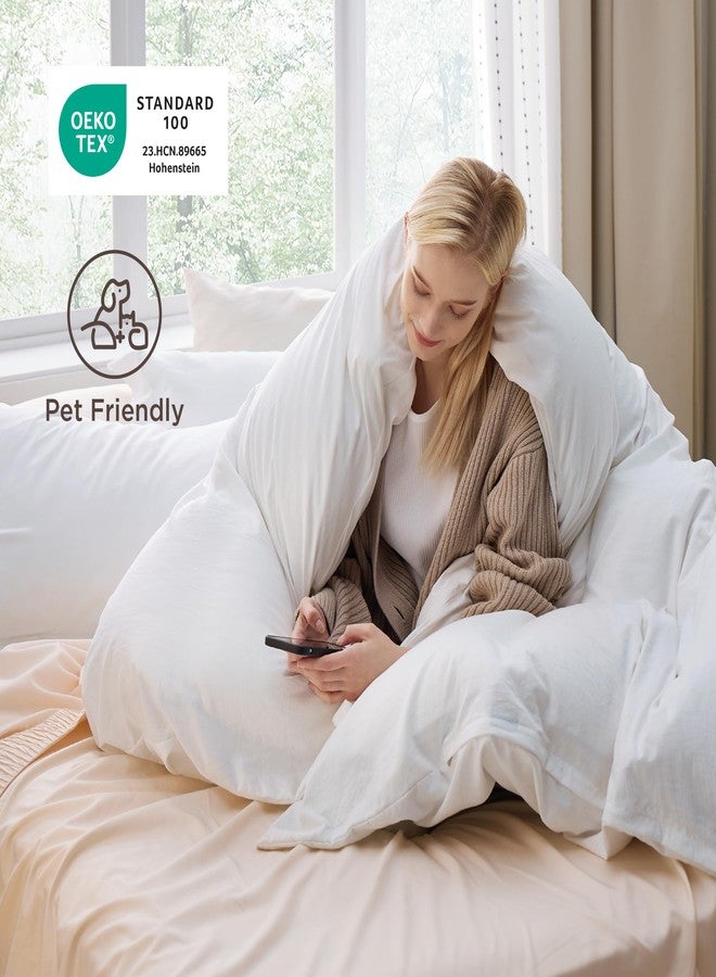 Bedsure White Duvet Cover Queen Size - 3 Pieces Prewashed Cotton-Like Polyester Extra Soft Bedding Set, Includes 1 Duvet Cover 90x90 Inches with Zipper Closure & 2 Pillow Shams, Comforter Not Included - Image 5