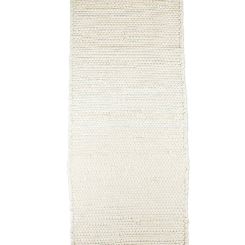 DII Handmade Chindi Tabletop, Reversible and Machine Washable, Table Runner, 14x72, Natural - Image 3