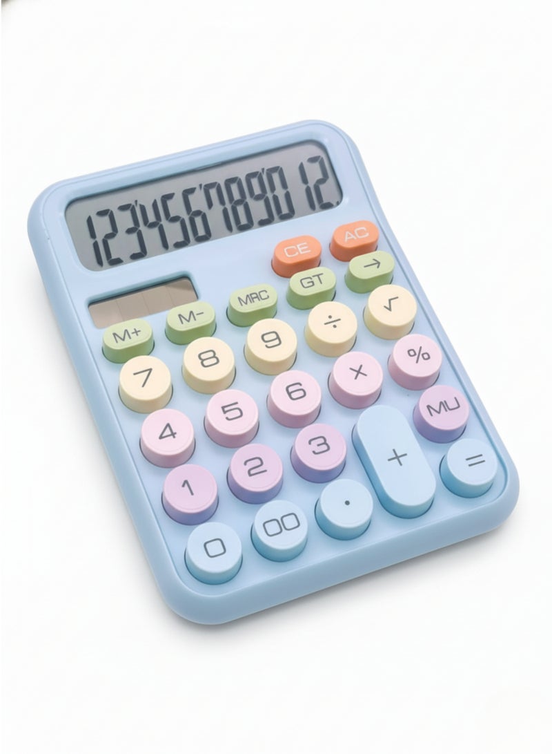 ديكسين آلة حاسبة مكتبية مكونة من 12 رقمًا مع شاشة LCD كبيرة بحجم 5 بوصات، وأزرار كبيرة، وشاشة قابلة للإمالة، مناسبة للمكتب والمدرسة والمنزل. - Image 1