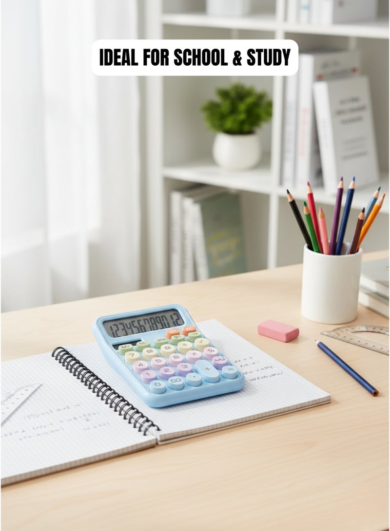 ديكسين آلة حاسبة مكتبية مكونة من 12 رقمًا مع شاشة LCD كبيرة بحجم 5 بوصات، وأزرار كبيرة، وشاشة قابلة للإمالة، مناسبة للمكتب والمدرسة والمنزل. - Image 5