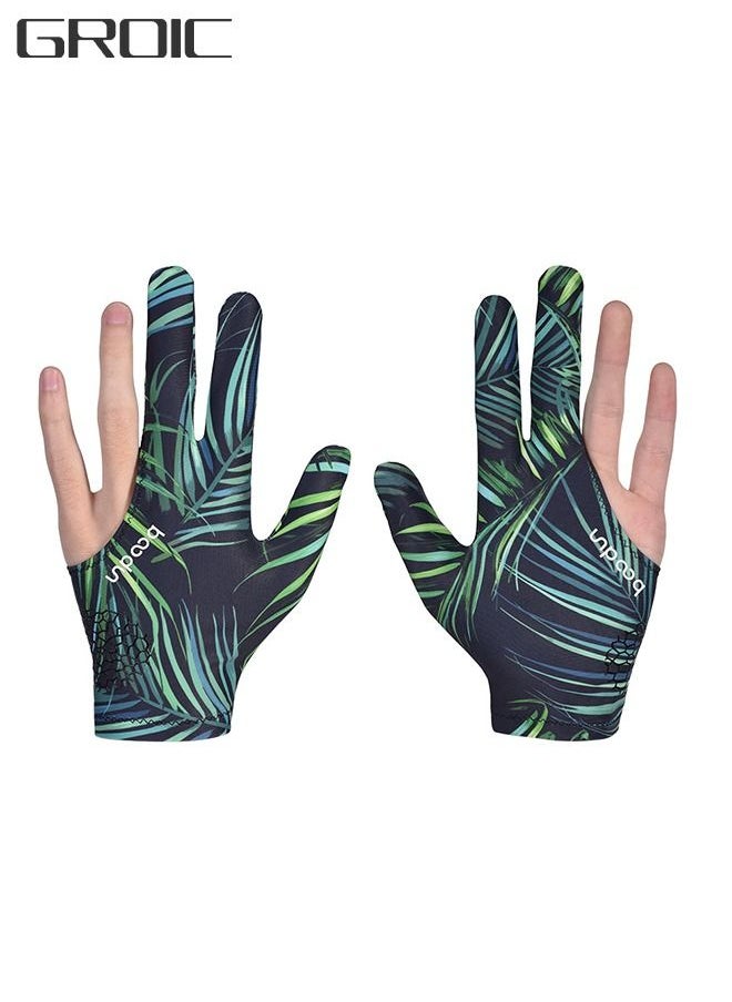 GROIC Professional Three Fingers Billiard Gloves Snooker Cue Fits Either Hand - One Size fits All Pool Table Accessory  - Image 1