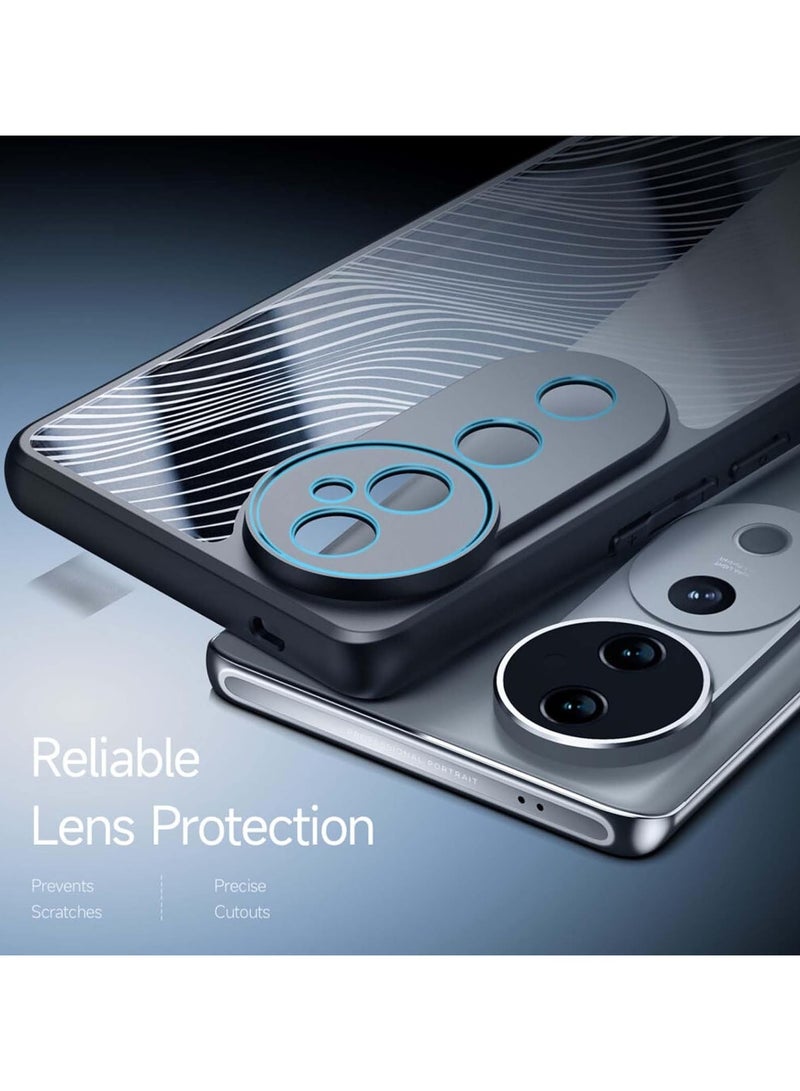 general Vivo V40/V40 Pro Back Cover Ultra Slim Fit Fingerprint Resistant Matte Texture Vivo V40/V40 Pro Black Case - Image 4