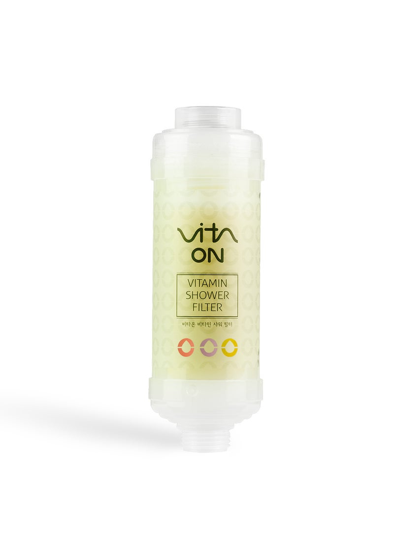 VITA ON - Vita On Korean Vitamin Shower Filter - Skin & Hair Enhancement - Skin Toner - Anti Hair Loss - Prevents Dry Skin - Chlorine & Impurities Removal - Rust Removal - Aromatherapy -  Baby Powder - Image 1
