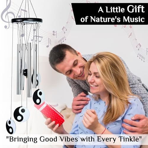Hindcraft Wind Chimes for Home Positive Energy – Hanging Bells for Home Decoration, Balcony, Living Room, and Bedroom | Home Décor Gift Items for Housewarming and Wall Décor (Silver, 4-Pipe) - Image 5