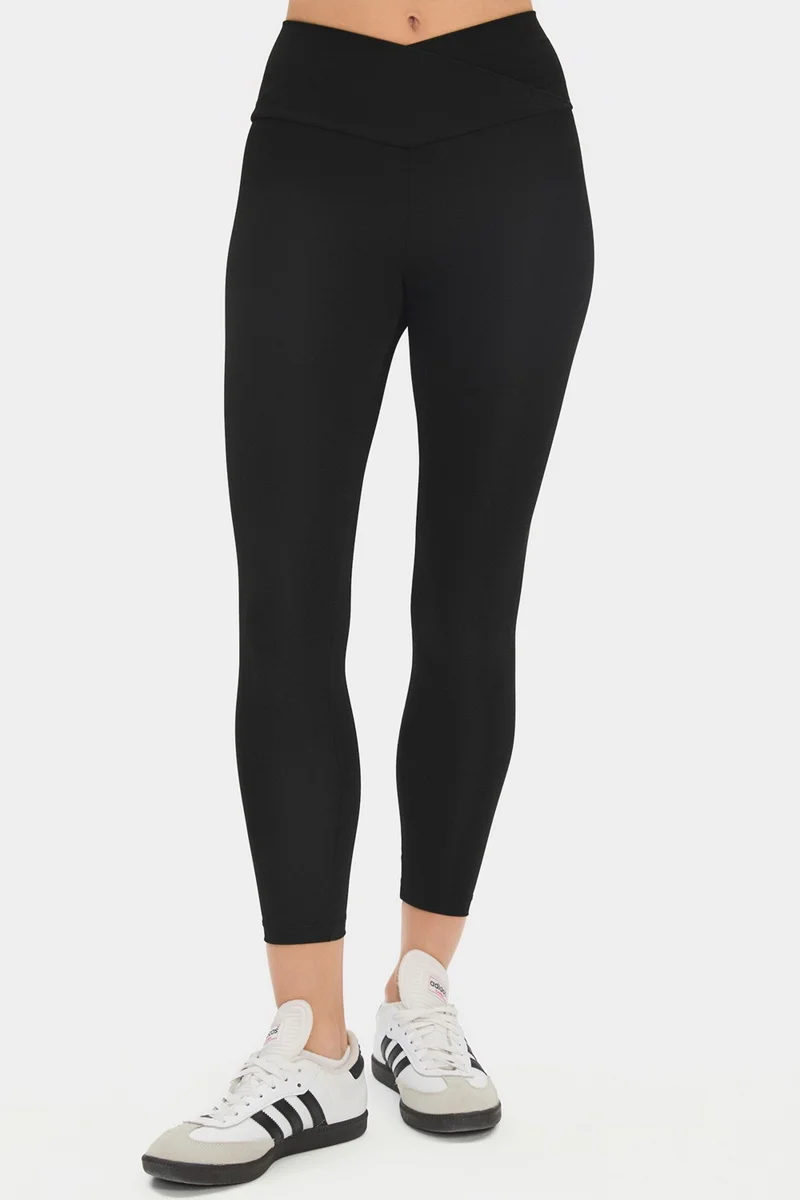 JOYSTAR Women's Cross Waist Detailed Slimming Sports Leggings