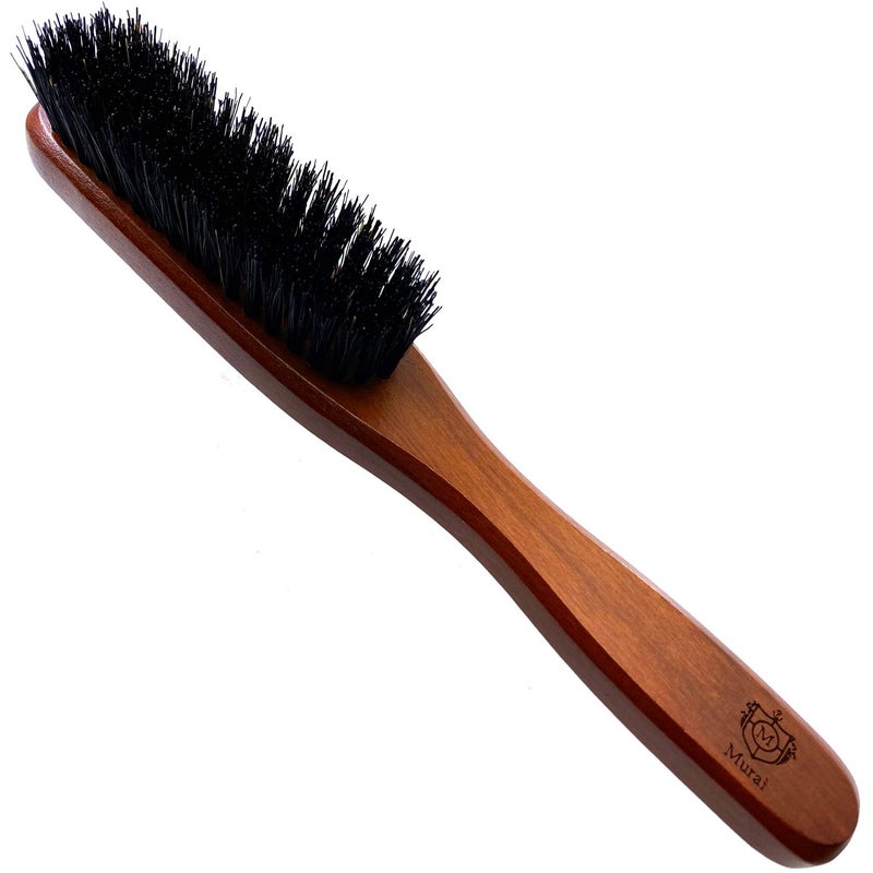 Giorgio Murai by Giorgio GM5F Firm Boar Bristle Hair Brush for Men  Travel Soft Bristle Hair Brush From the Murai Beard Kit for Men  The Refined Boar Bristle Brush for Mens Skin Care and Mens Grooming