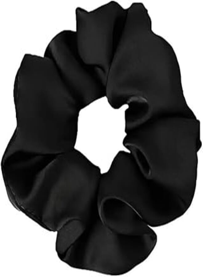 Generic 1pc Black French Retro Simple Ball Head Intestine Hair Tie Female Niche High-end Summer Ponytail Head Rope Ins Korean Style New
