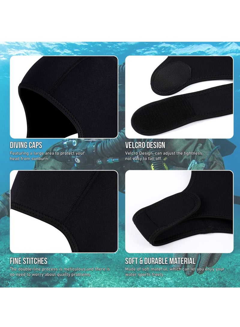 Generic Diving Hood, 2.5mm Neoprene Diving Hood Surf Cap, Stretchable Diving Cap with Chin Strap, Dive Cap Surfing Thermal Hood, for Kayaking Snorkeling Swimming Sailing Canoeing Water Sports - Image 3