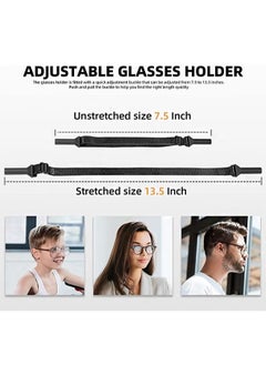HY Adjustable Elastic Glasses Strap, 3pcs Universal Glasses Strap, Men's Tow Sports Glasses Strap, Sunglasses Strap, Kid's Glasses Strap, Ladies Glasses Strap, Free 20 Pairs Glasses Nose Bridge Support  - Image 3
