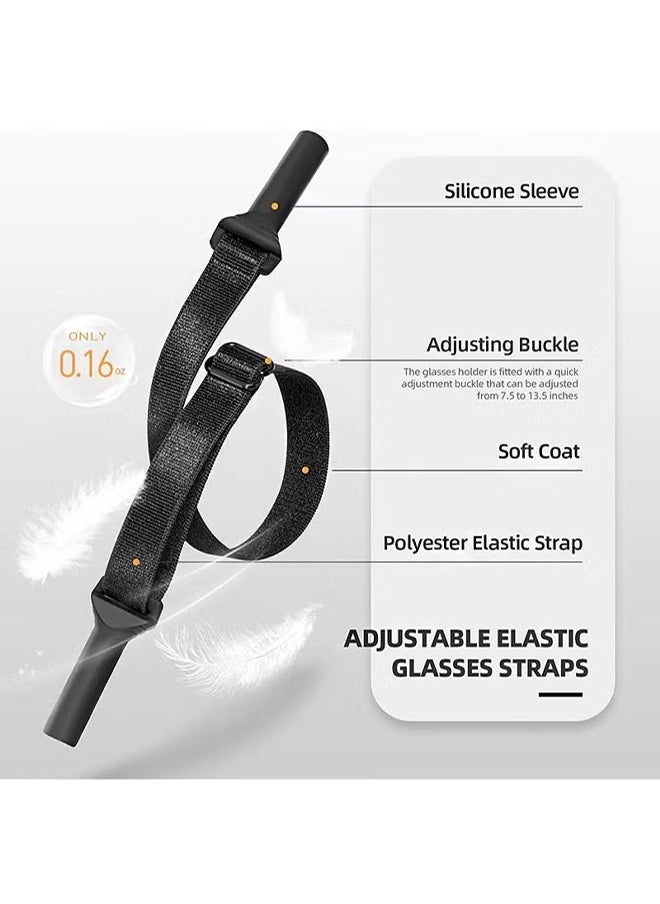 HY Adjustable Elastic Glasses Strap, 3pcs Universal Glasses Strap, Men's Tow Sports Glasses Strap, Sunglasses Strap, Kid's Glasses Strap, Ladies Glasses Strap, Free 20 Pairs Glasses Nose Bridge Support  - Image 4