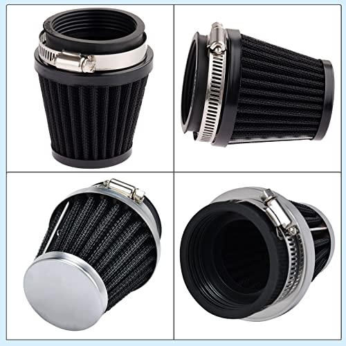 Mtsooning Air Intake Filter Pod, 54mm/2.12" Tapered Clamp-on Breather, Inlet Truck Cold Cone Cleaner Replacement for Motorcycle ATV Dirt Pit Bike Go Kart 50-110cc - Image 5