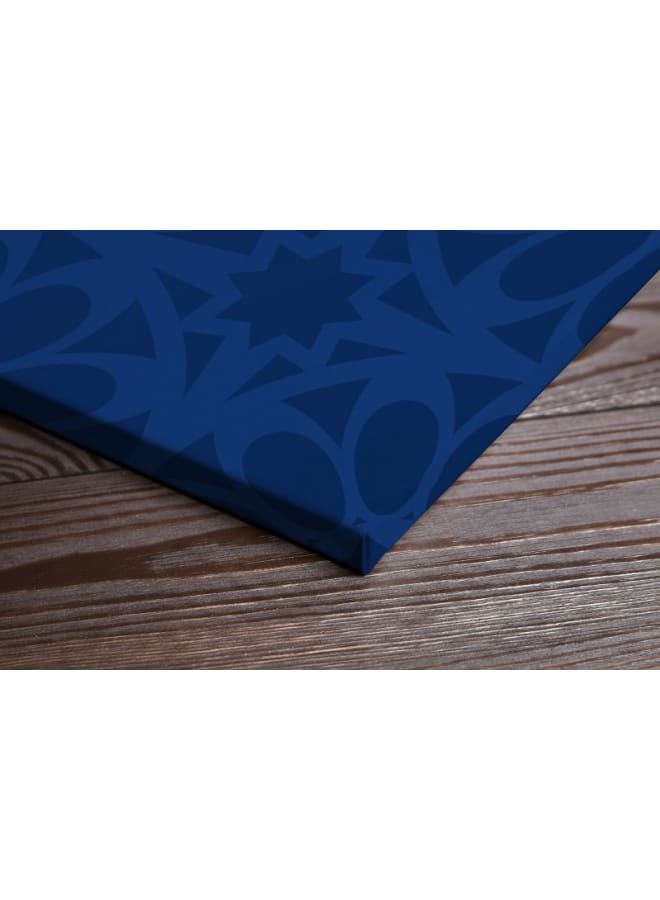 هوم جاليري لوحة فنية جدارية مطبوعة من قماش سورة البقرة بالخط العربي باللون الأزرق - Image 4