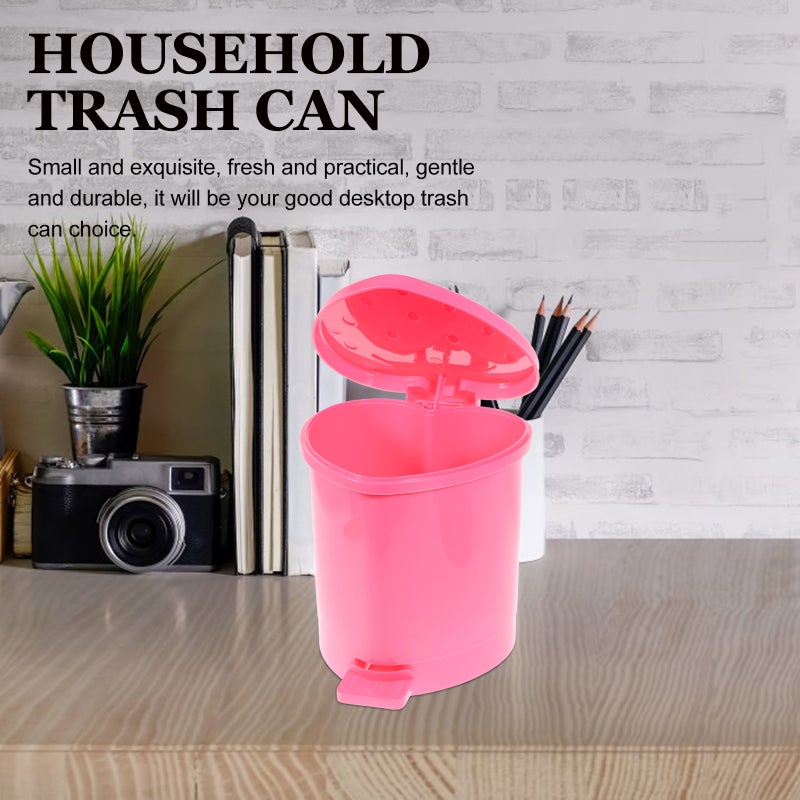 2pcs Adorable Strawberry Trash Bins Mini Home Desktop Garbage Storage Cans - Image 2