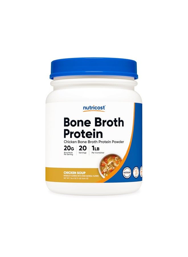 Nutricost Chicken Bone Broth Protein Powder (Chicken Soup Flavored, 20 Servings) - Image 1