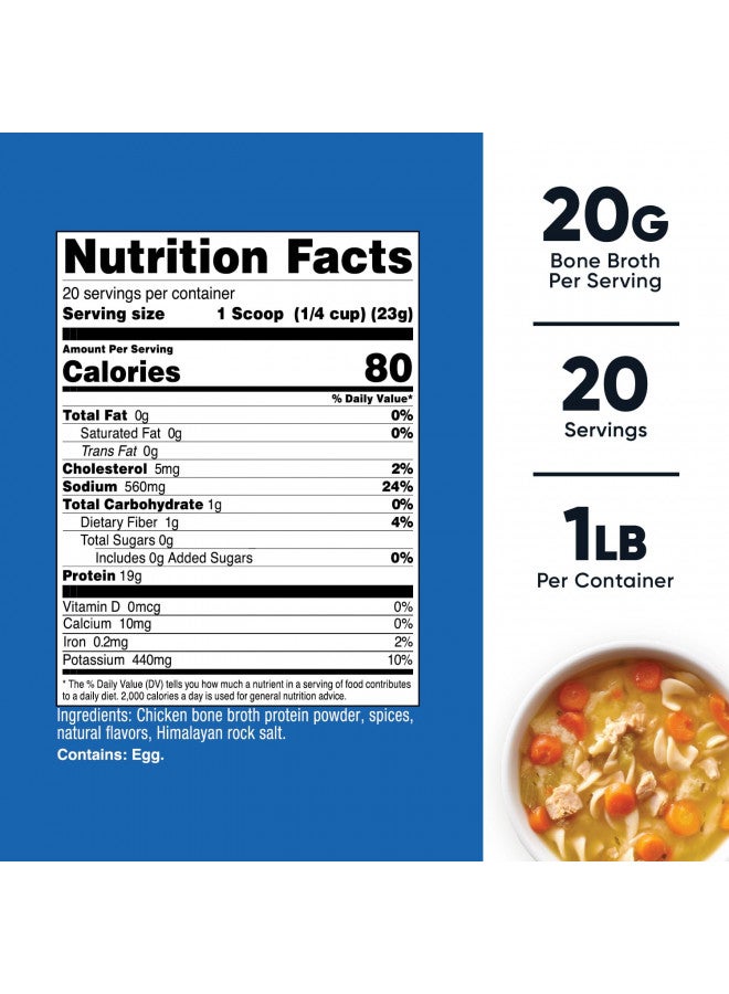 Nutricost Chicken Bone Broth Protein Powder (Chicken Soup Flavored, 20 Servings) - Image 2