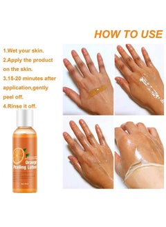 MOOYAM Body Whitening Orange Peeling Lotion 100ml Dead Skin Exfoliating Skin Moisturizing Hydrating Butter Peeling off Wax Remove Dead Skin and Calluses Whitening Skin Lotion for Men & Women  - Image 5