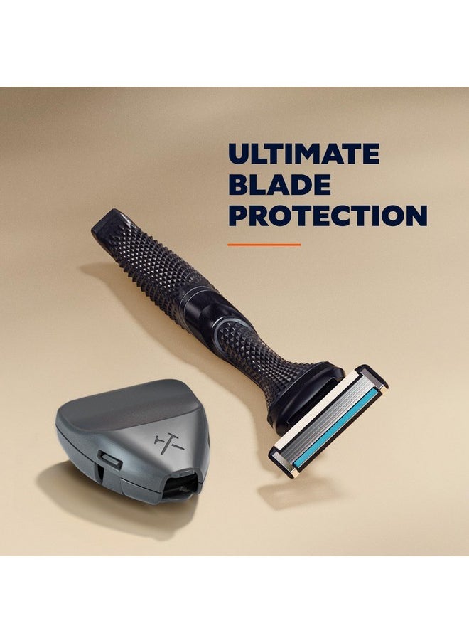 DOLLAR SHAVE CLUB | The Member Exclusive Shave Set | 4 Swift Rinse Refill Cartridges, 1 Handle (Black), 1 Shave Butter 3 Ounce, 1 Razor Cover  - Image 4