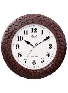 Ajanta Ajanta Plastic Wall Analogue Clock 14 Inches Vintage Sweep Wall Clock(No Tik Tik), Brown  - Image 1