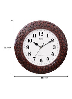 Ajanta Ajanta Plastic Wall Analogue Clock 14 Inches Vintage Sweep Wall Clock(No Tik Tik), Brown  - Image 2