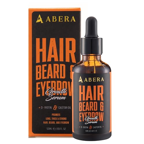 Abera Hair Growth Serum for Hair Loss, Natural Hair Regrowth Treatment for Hair & Beard with Biotin & Maca Root | Extra Strength & Bigger Size 1.69 fl oz - Image 1