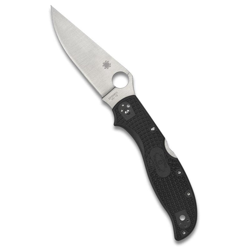 Spyderco سكين جيب خفيف الوزن سبايدركو ستريتش 2 XL بتوقيع مع شفرة من فولاذ VG-10 بطول 3.43" ومقبض FRN أسود - حافة مركبة - C258PSBK - Image 1