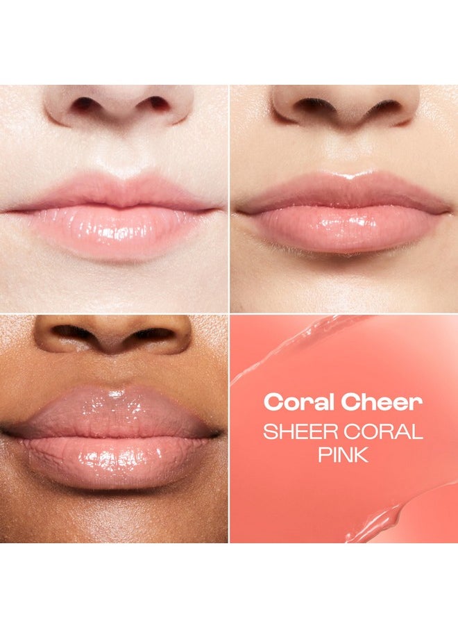 ALLEYOOP Alleyoop Glossy Lip Balm - Lip Goals, Coral Cheer (Sheer Coral Pink) - Hydrating & Moisturizing Lip Care for Cracked Lips - Natural Plumping Lip Moisturizer That Smooths, Soothes, & Protects - Vegan  - Image 2