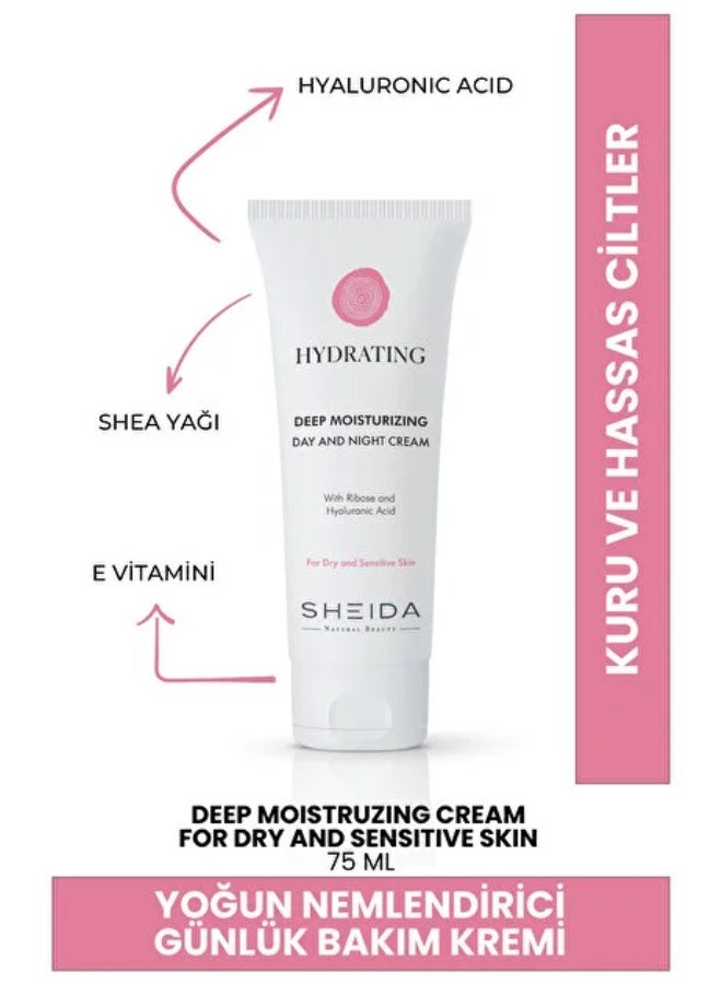 SHEIDA Hydrating Deep Moisturizing & Night Cream for Dry and Sensitive Skin 75ml - Image 3