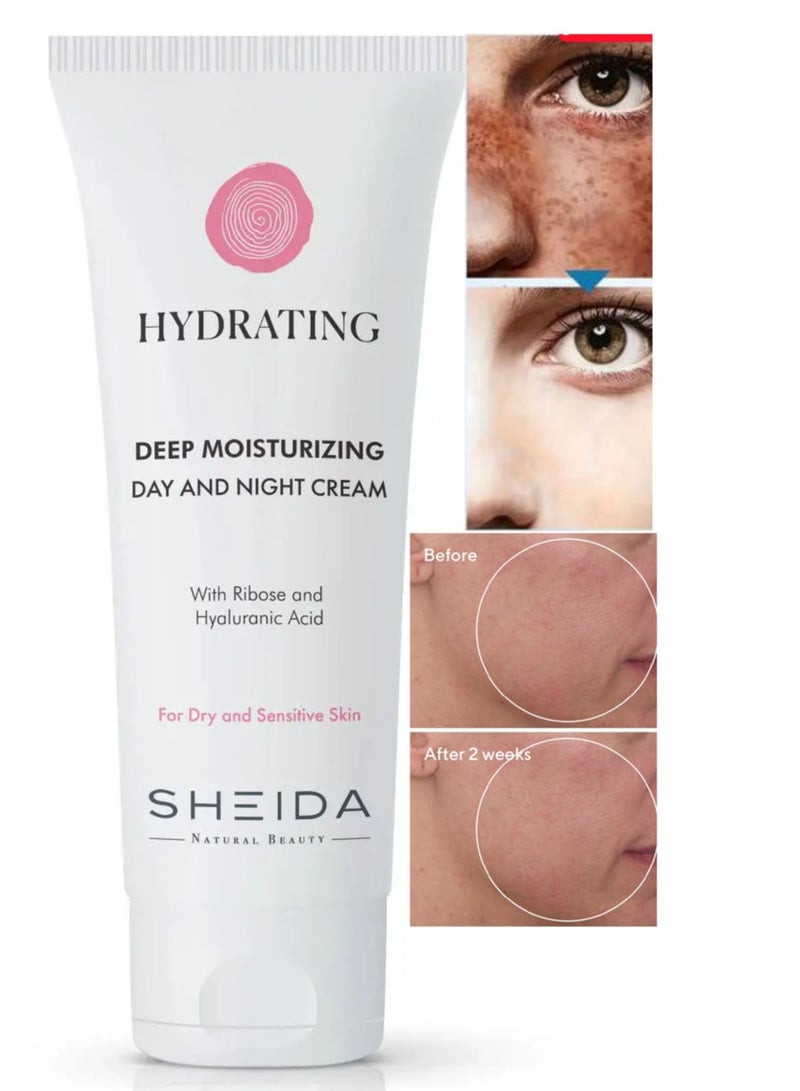 SHEIDA Hydrating Deep Moisturizing & Night Cream for Dry and Sensitive Skin 75ml - Image 1