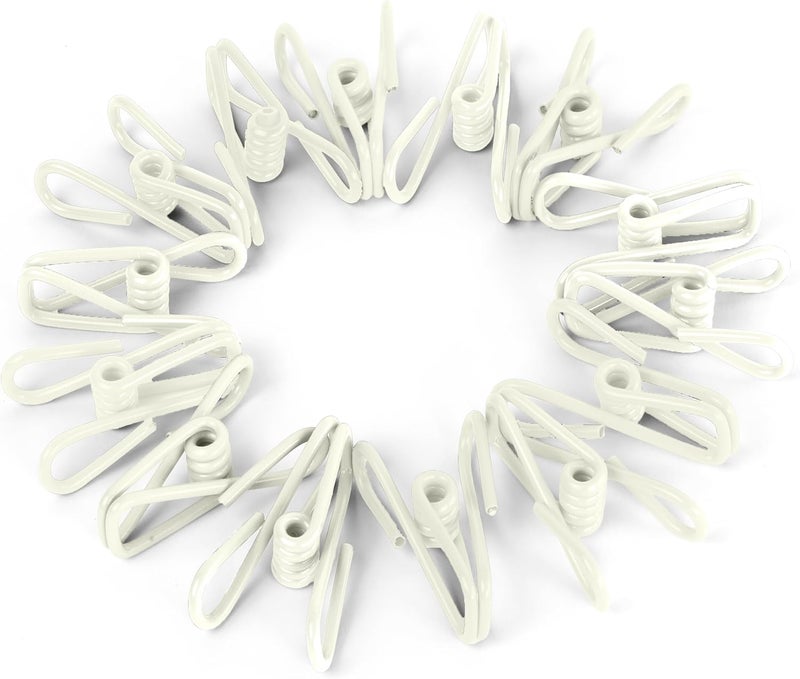 Riveda 30 Pack White Chip Bag Clips for Food - PVC 2 Inch Coated Sealer for Sealing Food - Paper Holder, Clothesline Clip for Laundry Hanging, Kitchen Bags, Multipurpose Clothes Pins - Image 1
