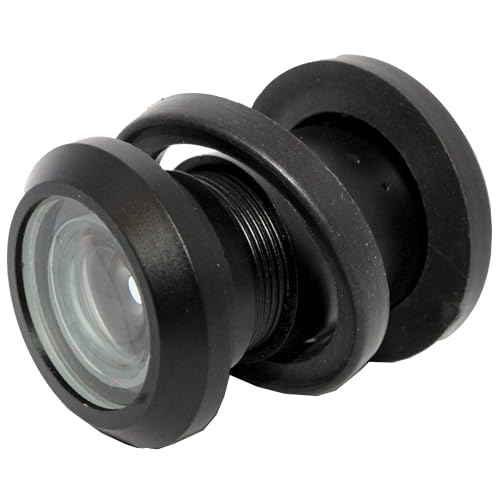 RiseOm Brass Door Peephole (Door Eye) 180 Degree Viewer (Black-Adjustable-3") - Image 1