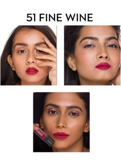 SUGAR Cosmetics Smudge Me Not Liquid Lipstick (51 Fine Wine (Burgundy Red))  - Image 4