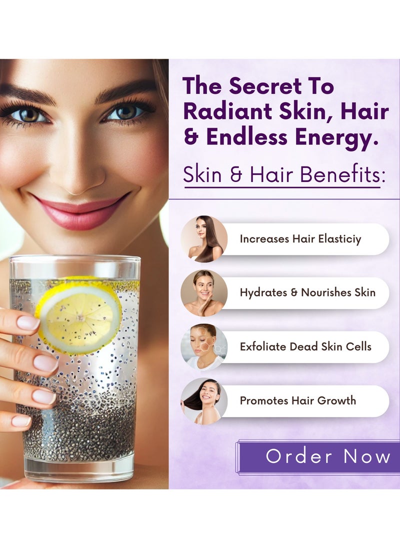 BLISS OF EARTH Chia Seeds for Weight loss Rich with Fiber and Omega 3 Superfood 100g Pack of 3  - Image 4