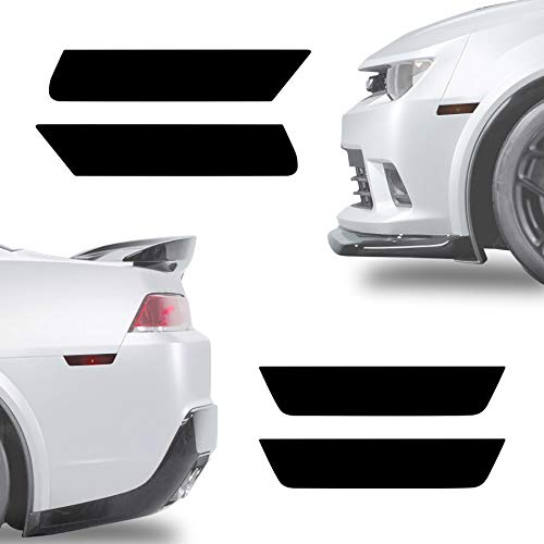 NDRUSH Blackout Side Marker Lights Vinyl Tint Film Precut Overlay Front Rear Sidemarker Wrap Cover Compatible with Chevy Camaro 2010-2015 - Image 1