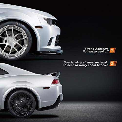 NDRUSH Blackout Side Marker Lights Vinyl Tint Film Precut Overlay Front Rear Sidemarker Wrap Cover Compatible with Chevy Camaro 2010-2015 - Image 3
