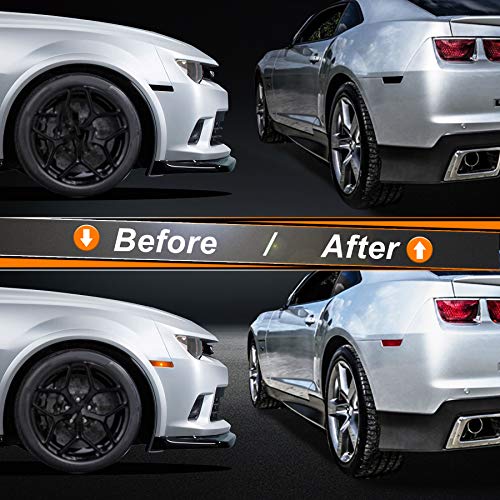 NDRUSH Blackout Side Marker Lights Vinyl Tint Film Precut Overlay Front Rear Sidemarker Wrap Cover Compatible with Chevy Camaro 2010-2015 - Image 4